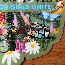 Load image into Gallery viewer, Outdoor Girls Unite - Nature & Gear - Waterproof Vinyl Sticker