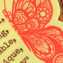 Load image into Gallery viewer, Butterfly - Beautiful Capable - Waterproof Vinyl Sticker