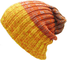 Load image into Gallery viewer, Knit Slouchy or Cuffed Beanie - Warm Hat - Orange Shades