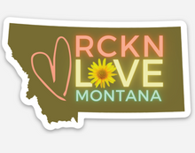 Load image into Gallery viewer, RCKN Love Montana - Waterproof Vinyl Sticker - Colorful