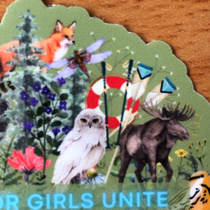 Outdoor Girls Unite - Nature & Gear - Waterproof Vinyl Sticker