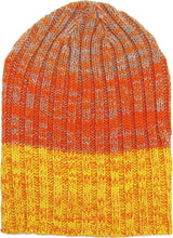 Load image into Gallery viewer, Knit Slouchy or Cuffed Beanie - Warm Hat - Orange Shades
