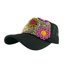 Load image into Gallery viewer, Colorful Spring Trucker Hat - Embroidered Wildflowers - Baseball Cap
