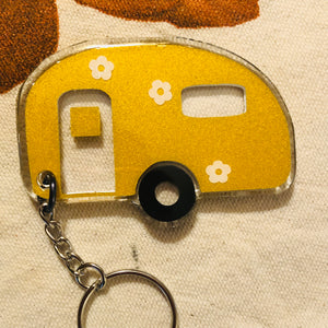 Yellow Camper Keychain - Reflective - Gifts For Women