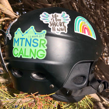 Load image into Gallery viewer, Mountains Are Calling - Waterproof Vinyl Sticker - Fresh Green
