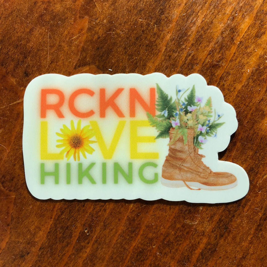 RCKN Love Hiking - Waterproof Vinyl Sticker - Colorful