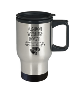 Snowshoe Travel Mug - Hot Cocoa Coffee Cup- Outdoor Ladies