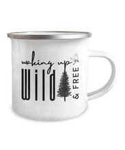 Load image into Gallery viewer, Waking Up Wild &amp; Free - Camping Mug - Campfire Coffee
