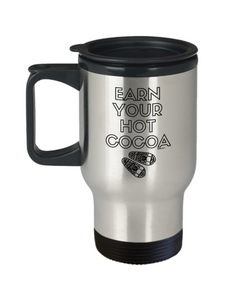 Snowshoe Travel Mug - Hot Cocoa Coffee Cup- Outdoor Ladies