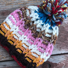 Load image into Gallery viewer, Knit Puff Hat - Womens Winter Stocking - Warm Colorful Stylish
