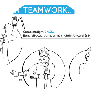 Hand Signals Graphic - Backing Up Trailer Teamwork - Smart Skill